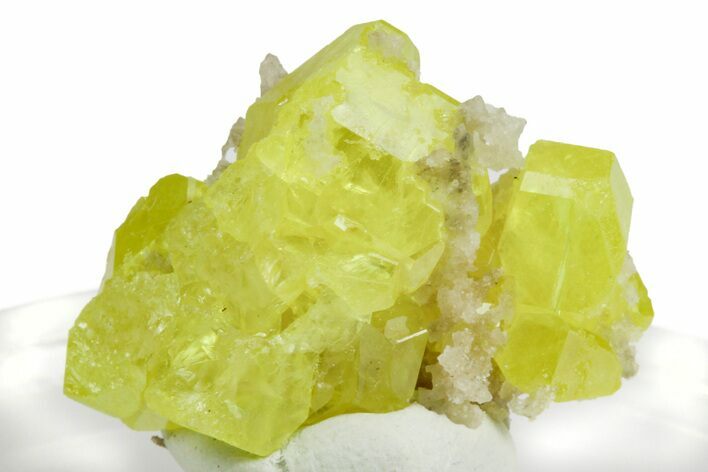 Lemon-Yellow Sulfur Crystal Cluster - Italy #253485